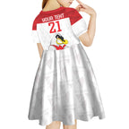 AFL Sydney Custom Kid Short Sleeve Dress with Swans Mascot Simple Style