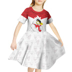 AFL Sydney Custom Kid Short Sleeve Dress with Swans Mascot Simple Style