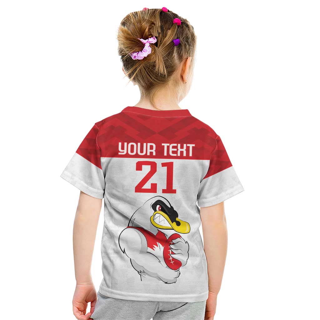 AFL Sydney Custom Kid T Shirt with Swans Mascot Simple Style