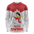 AFL Sydney Custom Long Sleeve Shirt with Swans Mascot Simple Style