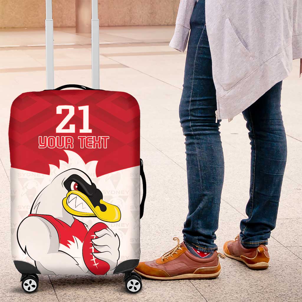 AFL Sydney Custom Luggage Cover with Swans Mascot Simple Style
