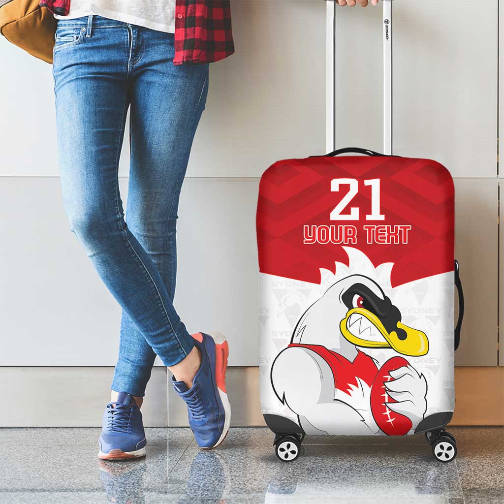 AFL Sydney Custom Luggage Cover with Swans Mascot Simple Style