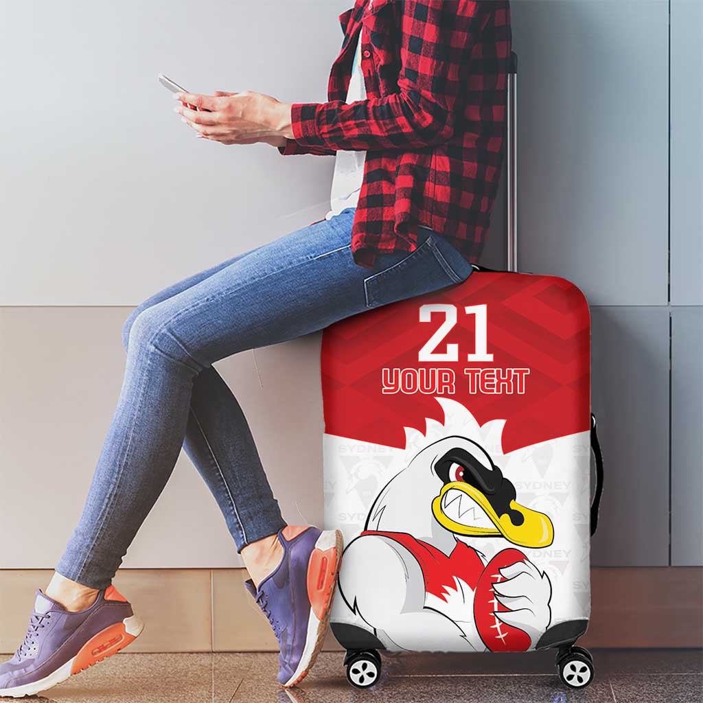 AFL Sydney Custom Luggage Cover with Swans Mascot Simple Style