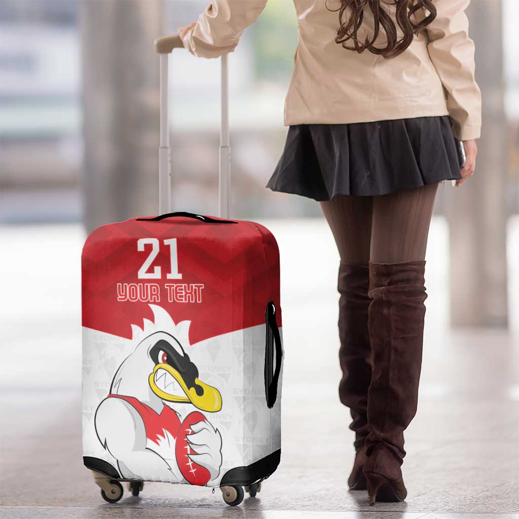 AFL Sydney Custom Luggage Cover with Swans Mascot Simple Style
