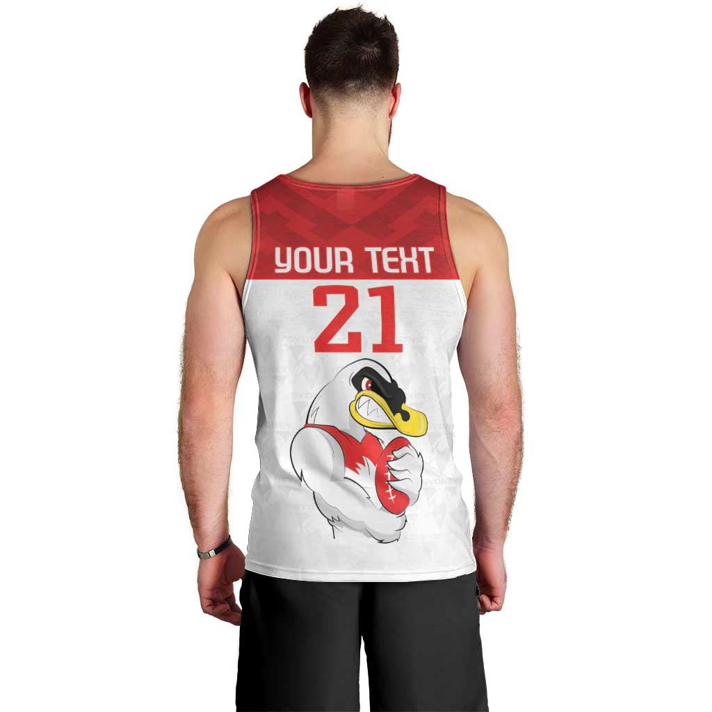 AFL Sydney Custom Men Tank Top with Swans Mascot Simple Style