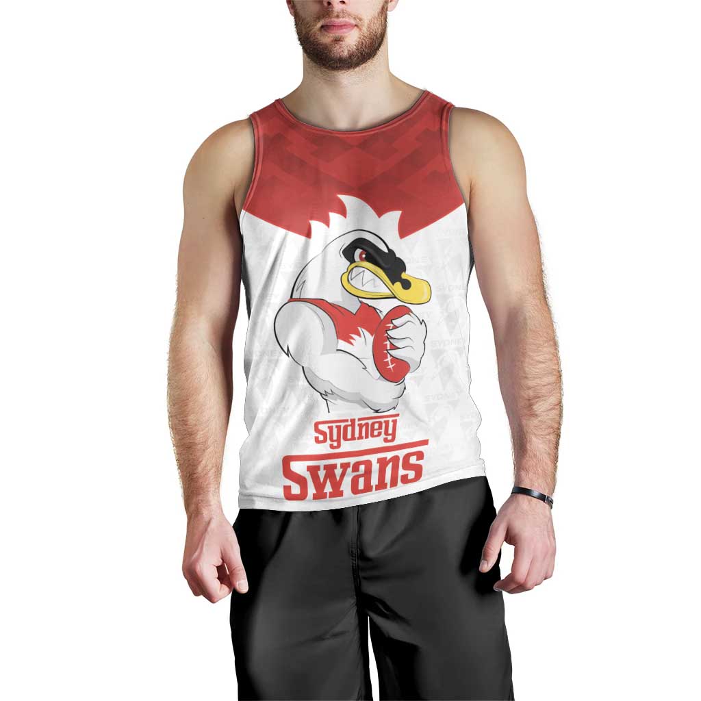 AFL Sydney Custom Men Tank Top with Swans Mascot Simple Style