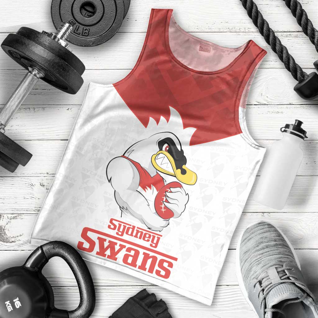 AFL Sydney Custom Men Tank Top with Swans Mascot Simple Style