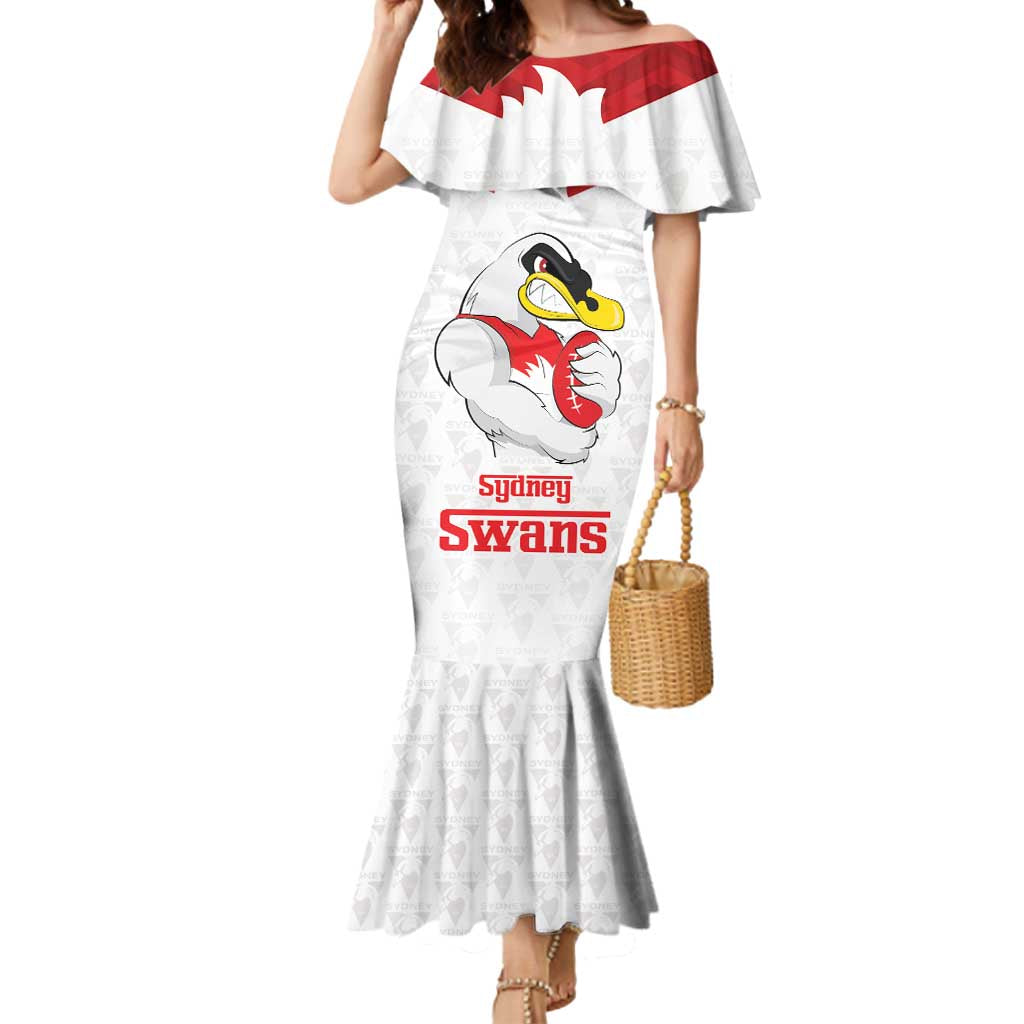 AFL Sydney Custom Mermaid Dress with Swans Mascot Simple Style