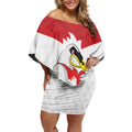AFL Sydney Custom Off Shoulder Short Dress with Swans Mascot Simple Style