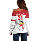 AFL Sydney Custom Off Shoulder Sweater with Swans Mascot Simple Style