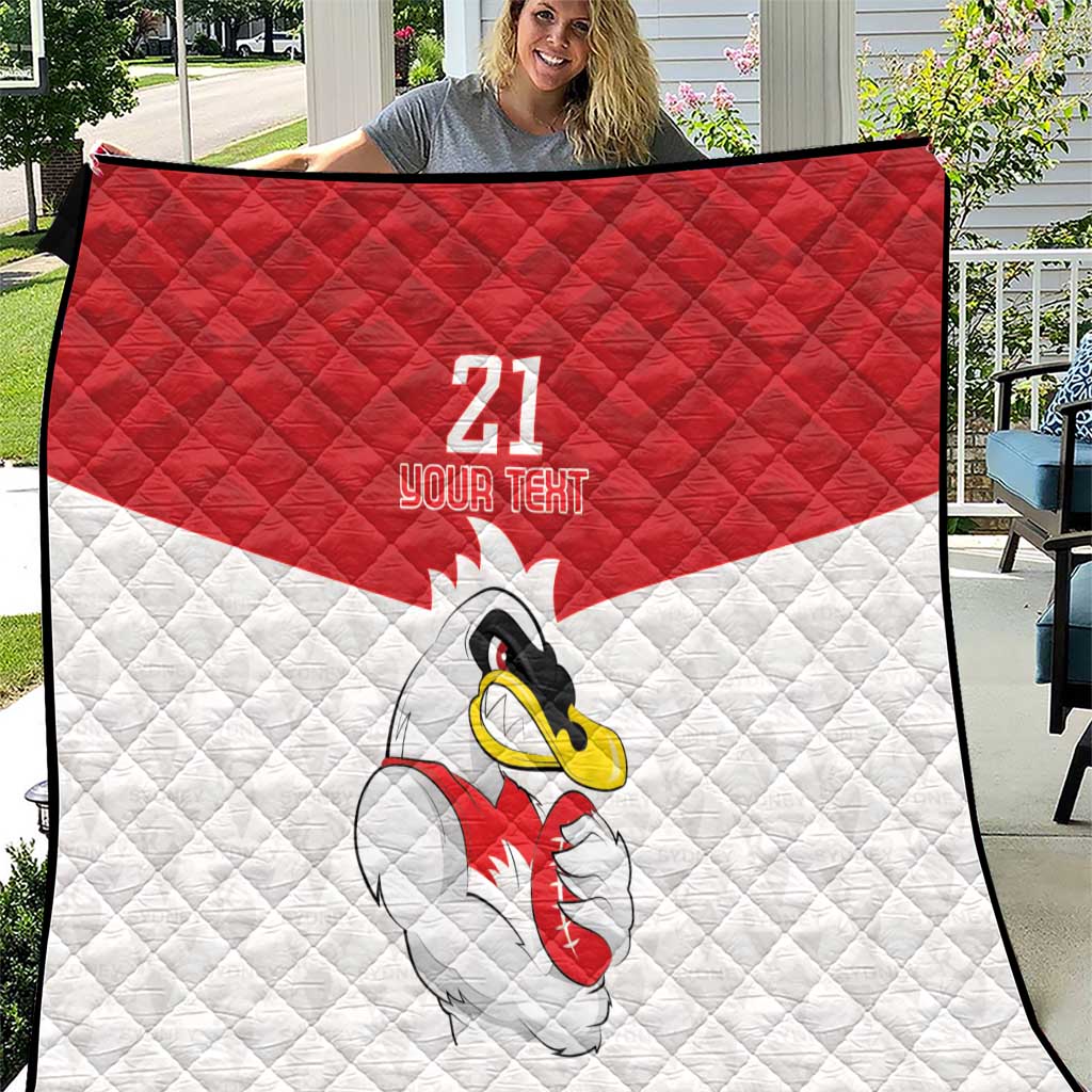 AFL Sydney Custom Quilt with Swans Mascot Simple Style