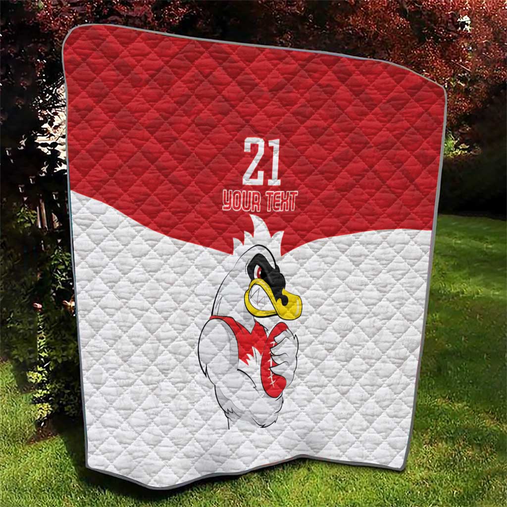 AFL Sydney Custom Quilt with Swans Mascot Simple Style