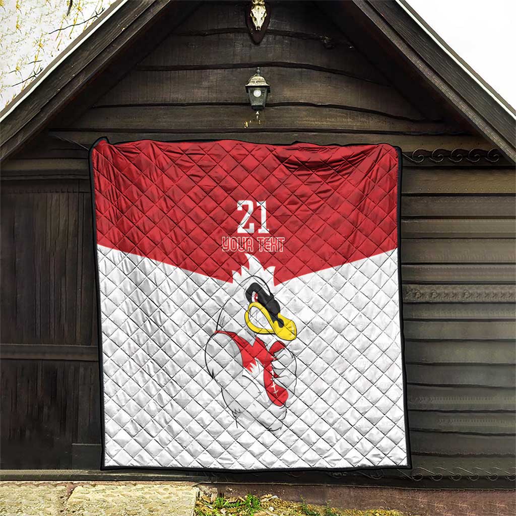 AFL Sydney Custom Quilt with Swans Mascot Simple Style