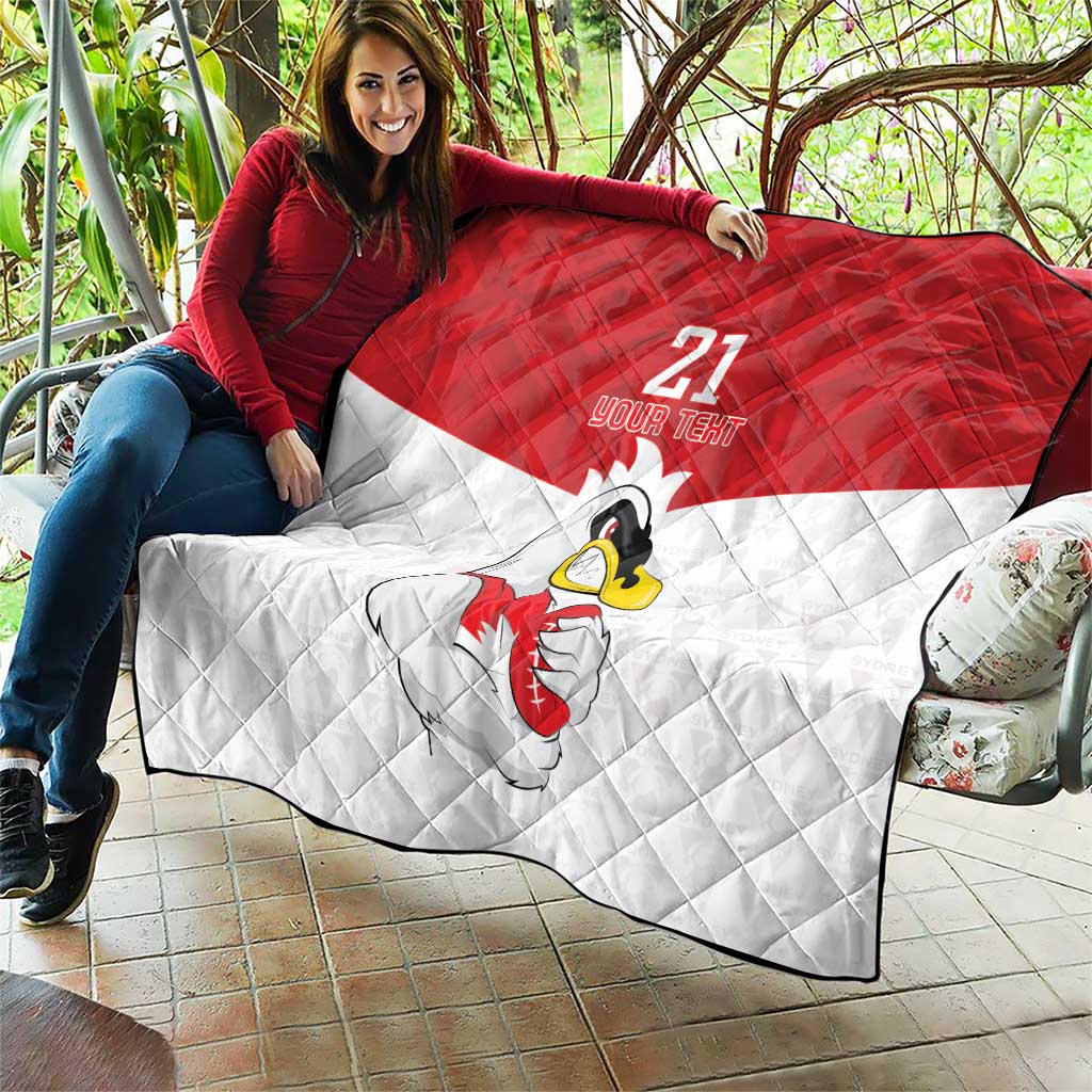 AFL Sydney Custom Quilt with Swans Mascot Simple Style