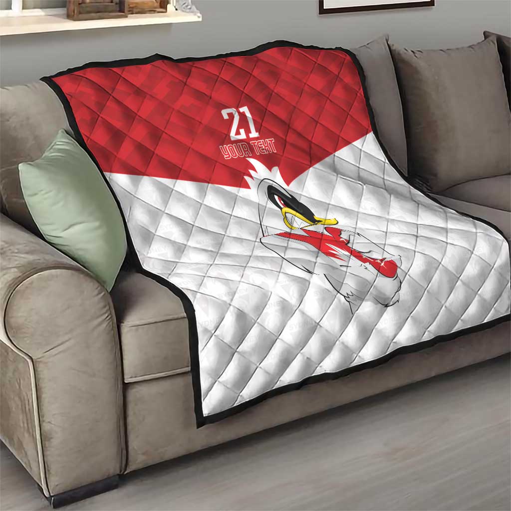 AFL Sydney Custom Quilt with Swans Mascot Simple Style