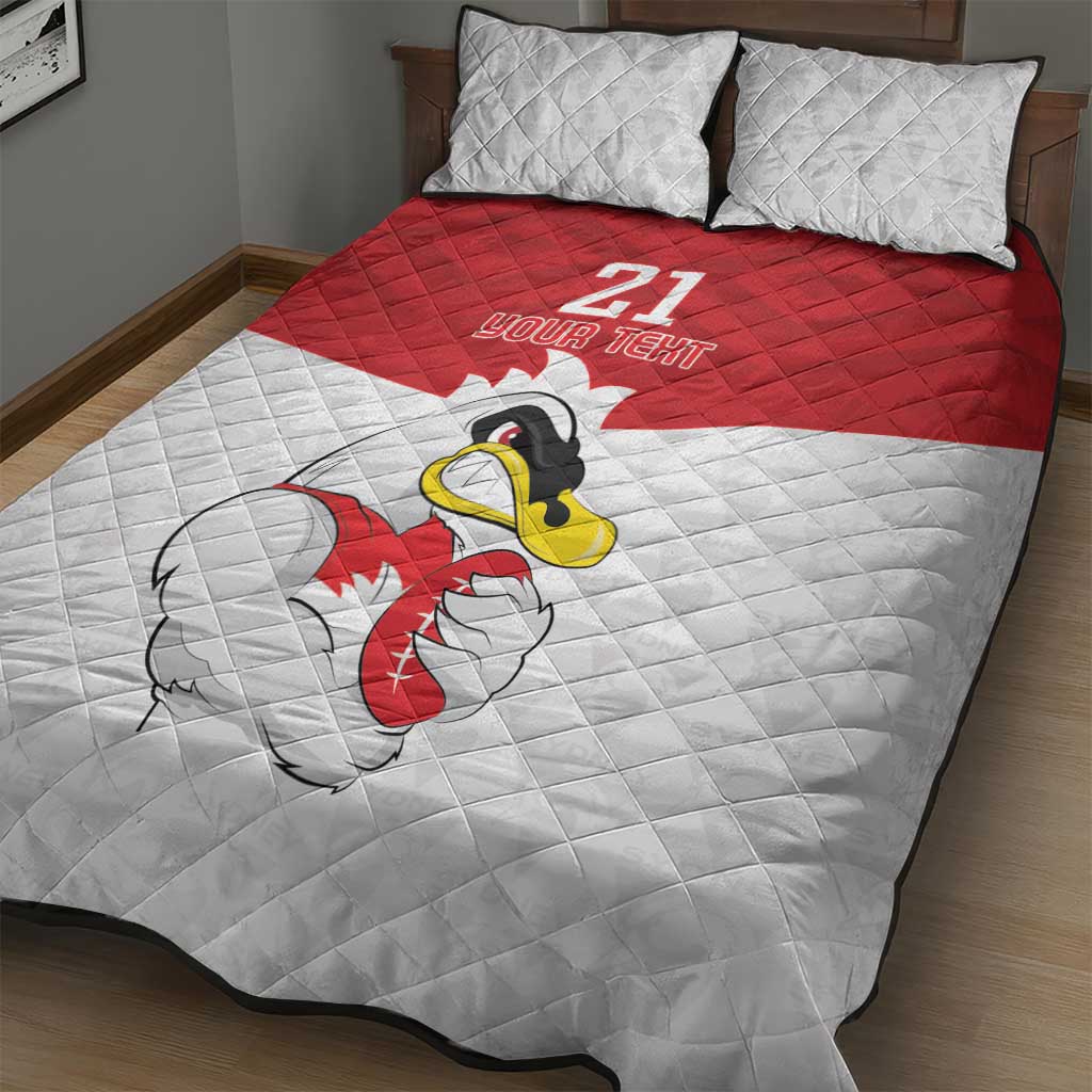 AFL Sydney Custom Quilt Bed Set with Swans Mascot Simple Style