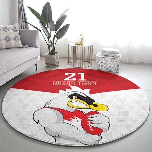 AFL Sydney Custom Round Carpet with Swans Mascot Simple Style