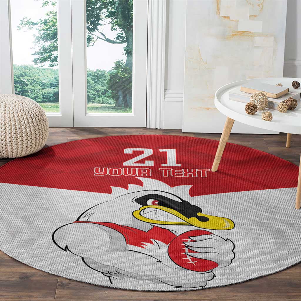 AFL Sydney Custom Round Carpet with Swans Mascot Simple Style