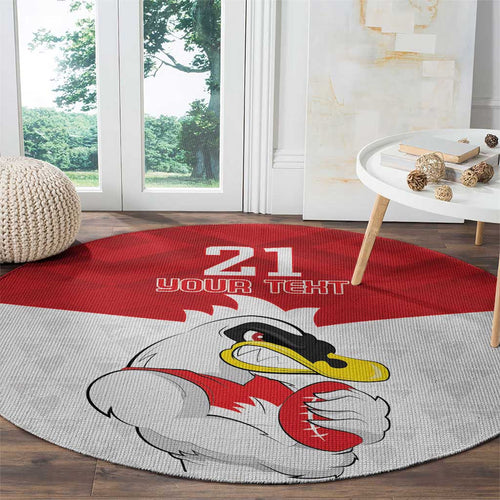 AFL Sydney Custom Round Carpet with Swans Mascot Simple Style