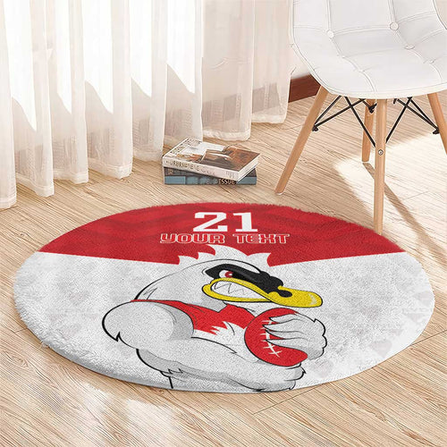AFL Sydney Custom Round Carpet with Swans Mascot Simple Style