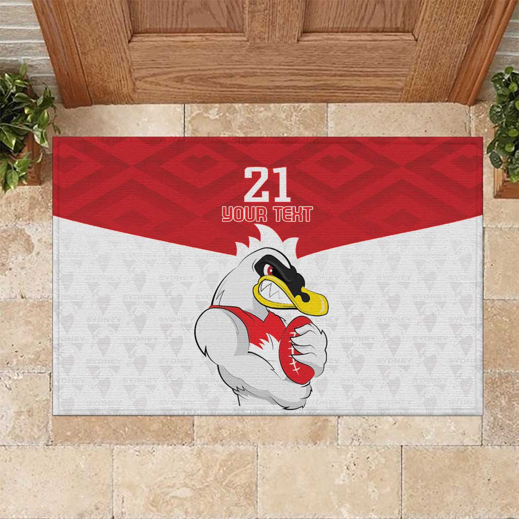 AFL Sydney Custom Rubber Doormat with Swans Mascot Simple Style