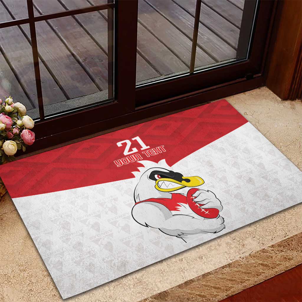 AFL Sydney Custom Rubber Doormat with Swans Mascot Simple Style