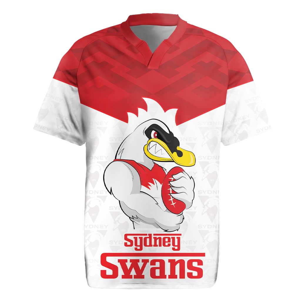AFL Sydney Custom Rugby Jersey with Swans Mascot Simple Style