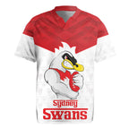 AFL Sydney Custom Rugby Jersey with Swans Mascot Simple Style