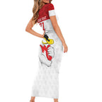 AFL Sydney Custom Short Sleeve Bodycon Dress with Swans Mascot Simple Style