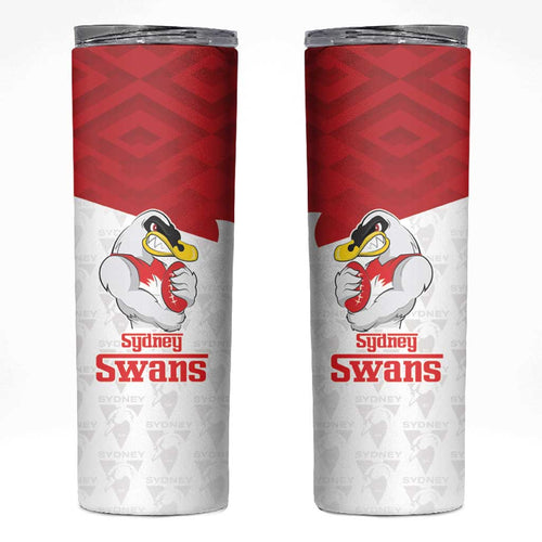 AFL Sydney Custom Skinny Tumbler with Swans Mascot Simple Style