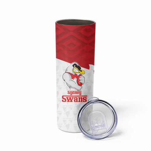 AFL Sydney Custom Skinny Tumbler with Swans Mascot Simple Style