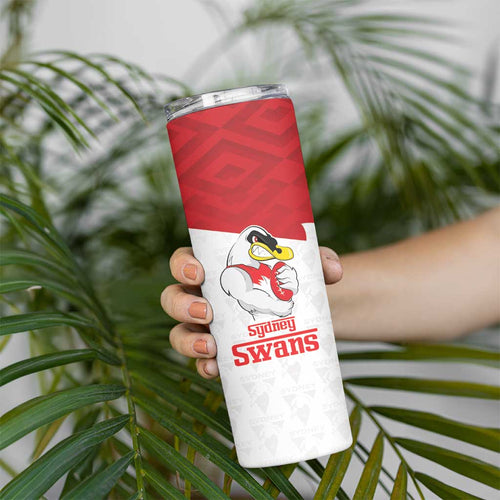 AFL Sydney Custom Skinny Tumbler with Swans Mascot Simple Style