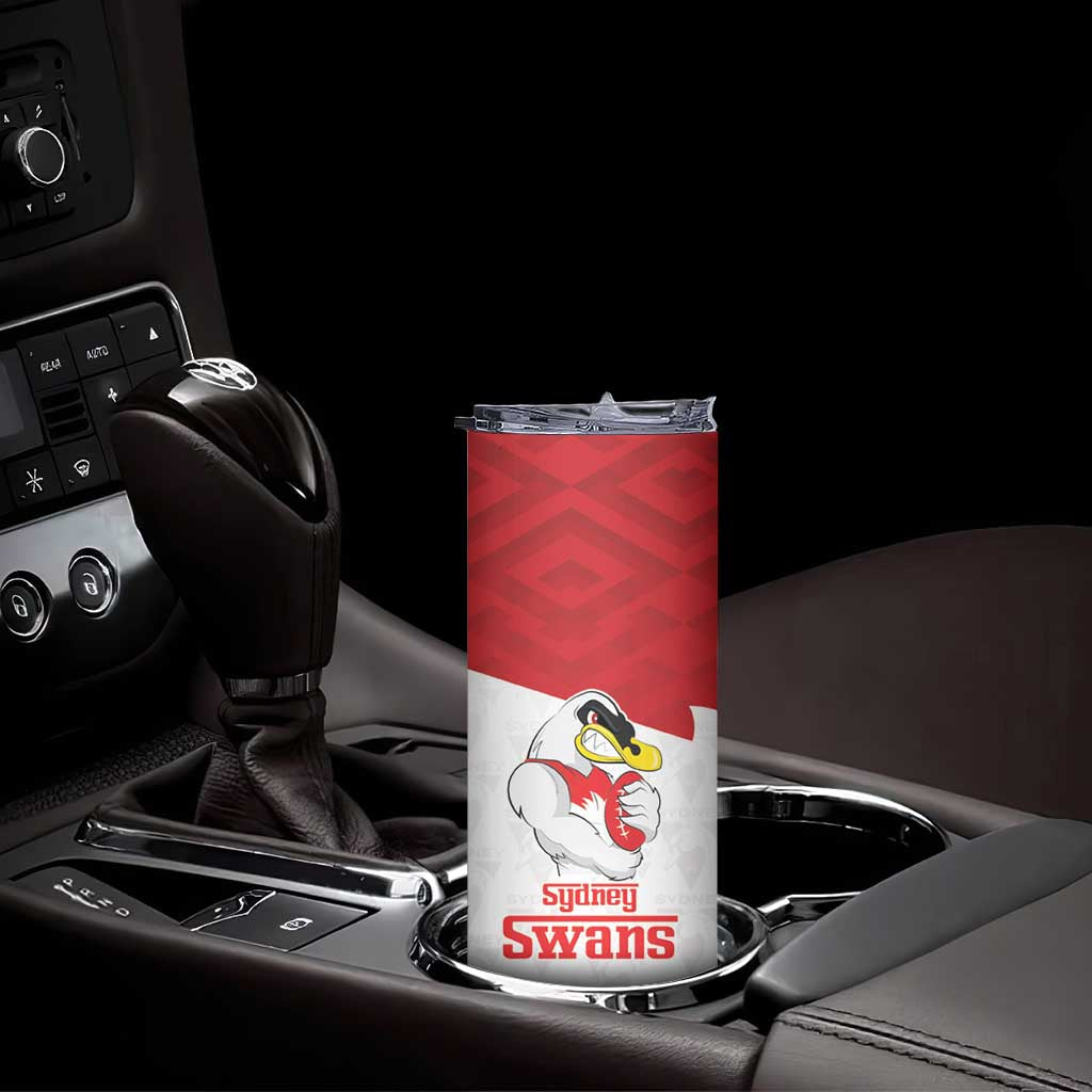 AFL Sydney Custom Skinny Tumbler with Swans Mascot Simple Style