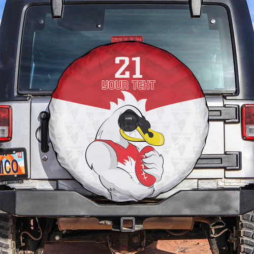 AFL Sydney Custom Spare Tire Cover with Swans Mascot Simple Style