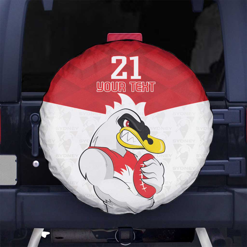 AFL Sydney Custom Spare Tire Cover with Swans Mascot Simple Style