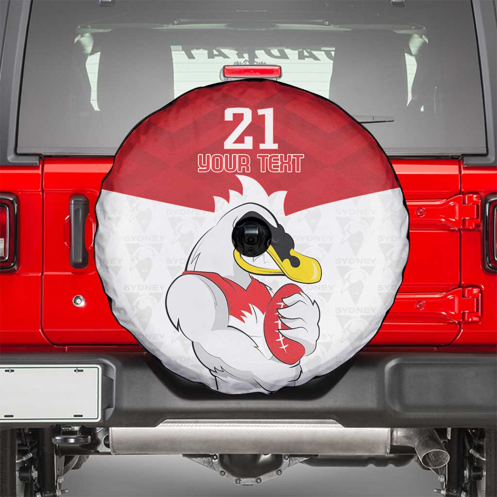 AFL Sydney Custom Spare Tire Cover with Swans Mascot Simple Style