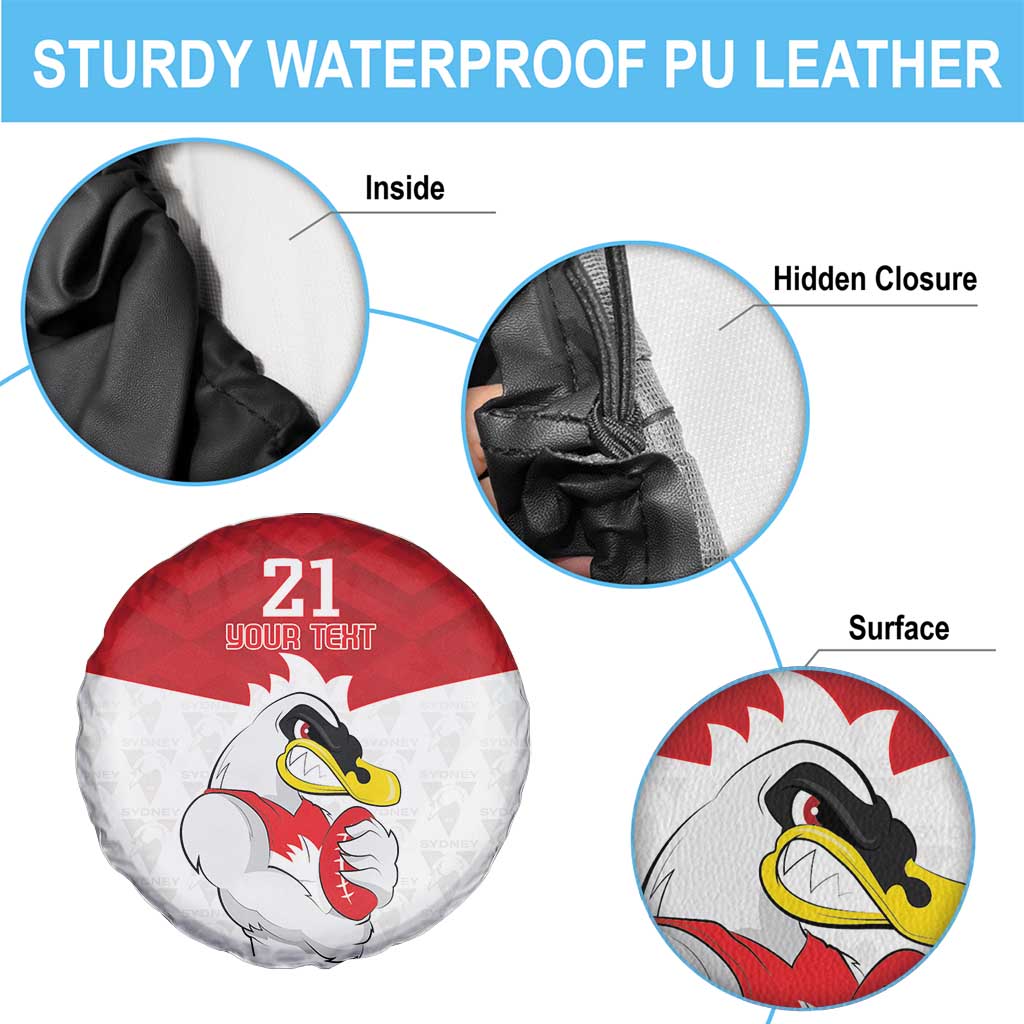 AFL Sydney Custom Spare Tire Cover with Swans Mascot Simple Style