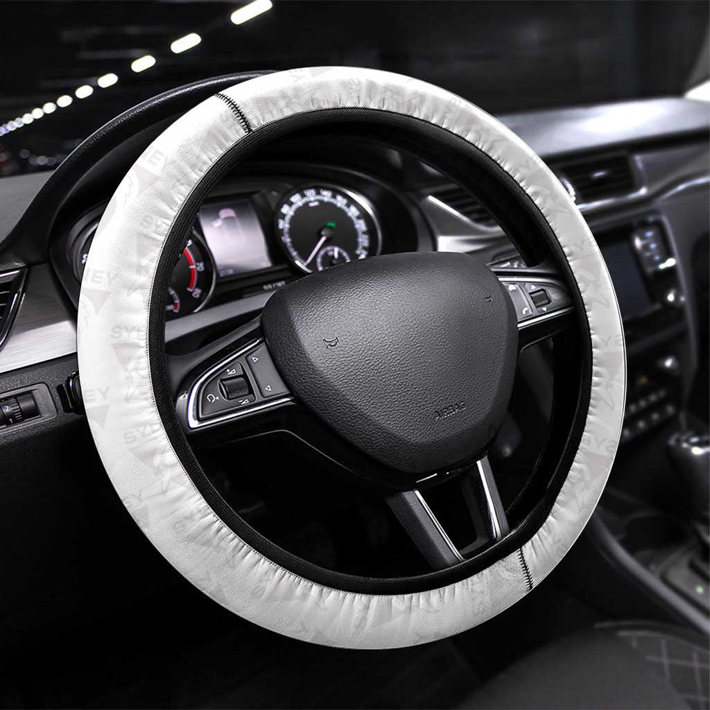 AFL Sydney Custom Steering Wheel Cover with Swans Mascot Simple Style