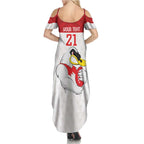 AFL Sydney Custom Summer Maxi Dress with Swans Mascot Simple Style