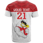 AFL Sydney Custom T Shirt with Swans Mascot Simple Style