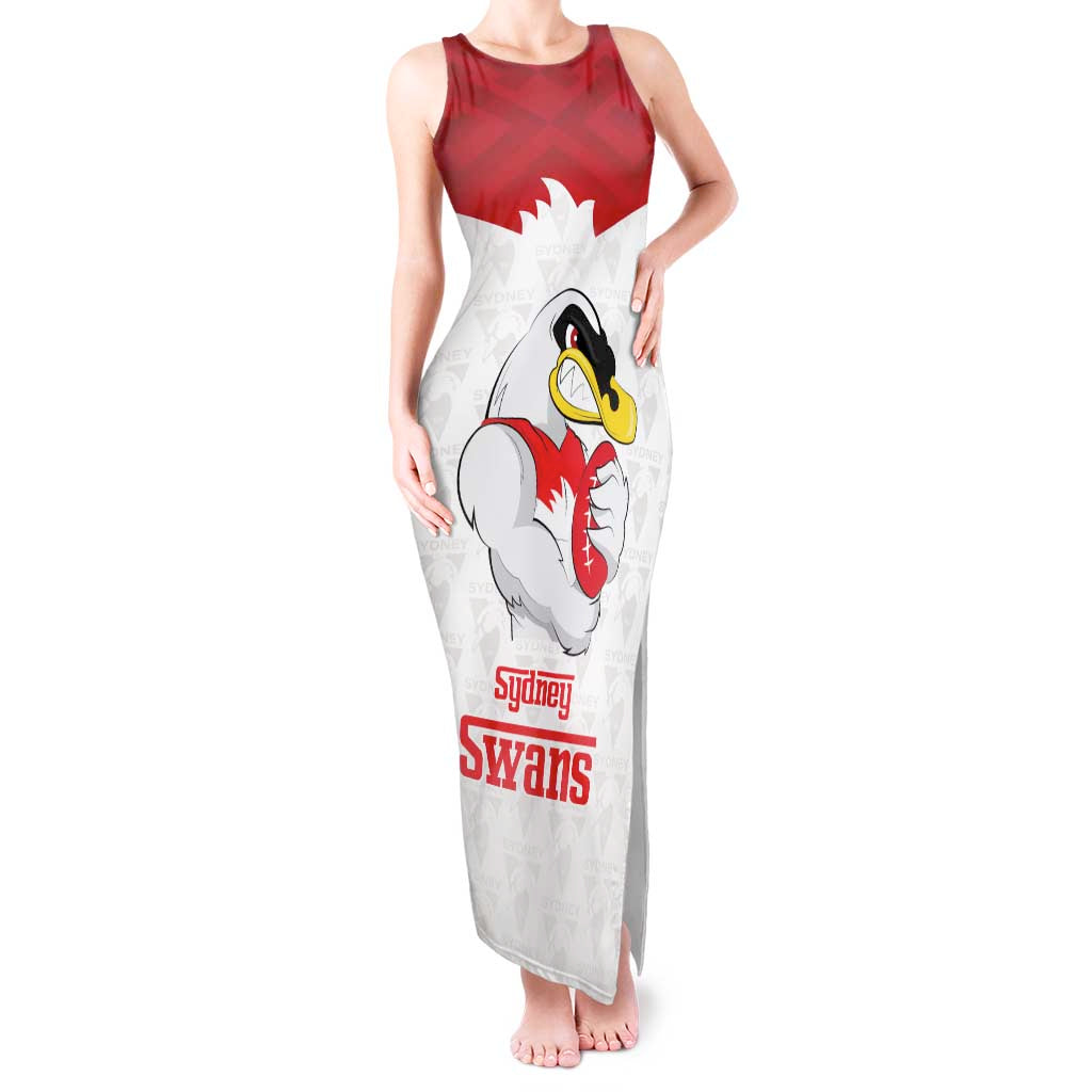 AFL Sydney Custom Tank Maxi Dress with Swans Mascot Simple Style