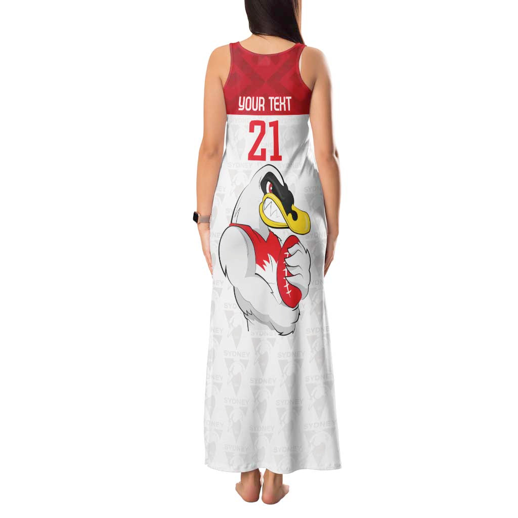 AFL Sydney Custom Tank Maxi Dress with Swans Mascot Simple Style