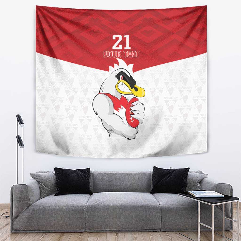 AFL Sydney Custom Tapestry with Swans Mascot Simple Style