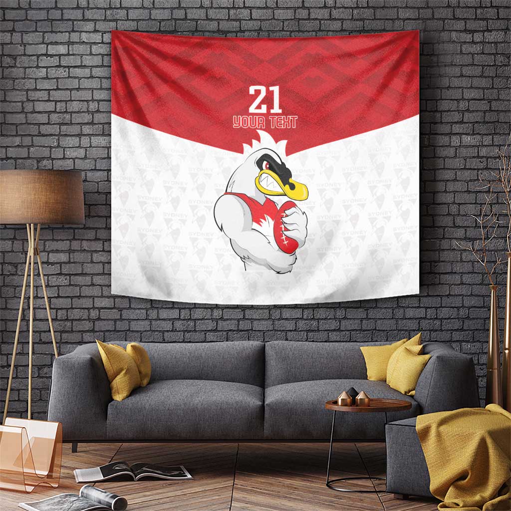 AFL Sydney Custom Tapestry with Swans Mascot Simple Style