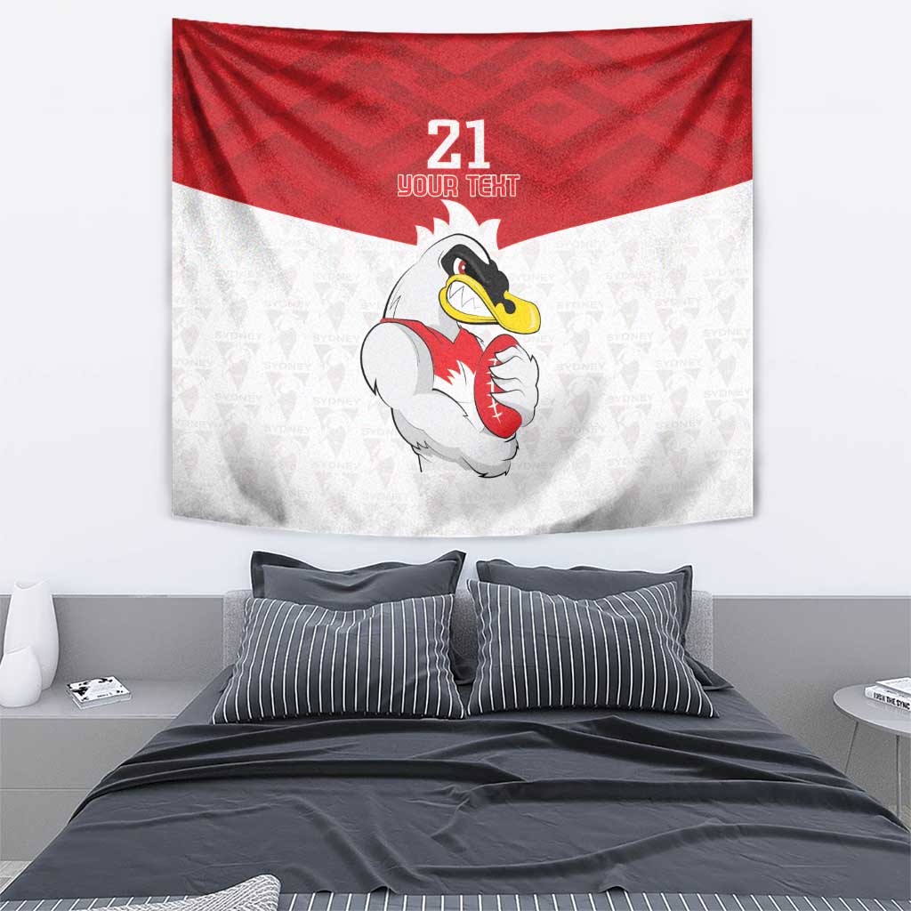 AFL Sydney Custom Tapestry with Swans Mascot Simple Style