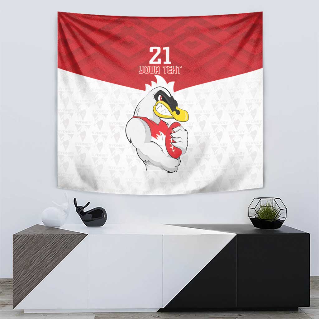 AFL Sydney Custom Tapestry with Swans Mascot Simple Style