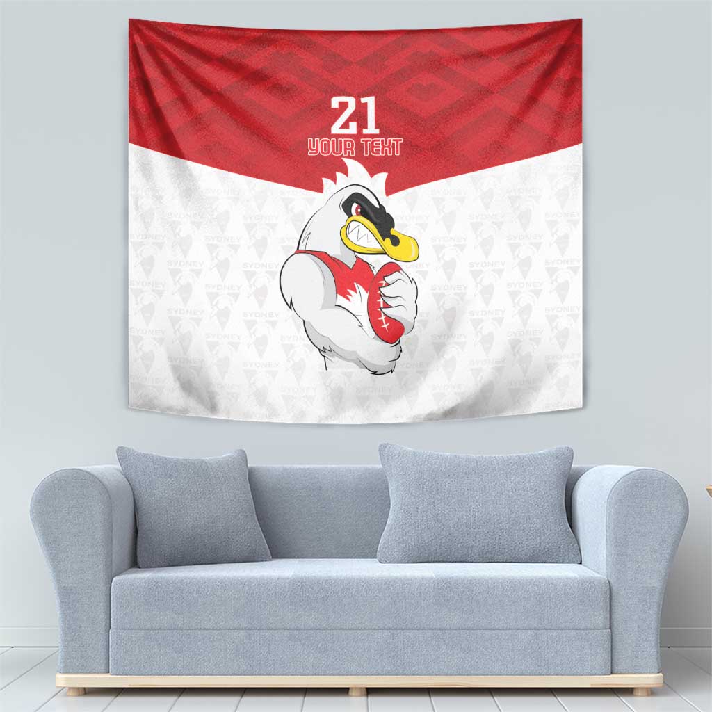 AFL Sydney Custom Tapestry with Swans Mascot Simple Style