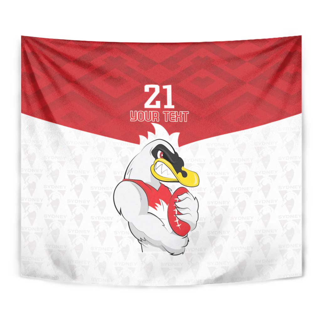 AFL Sydney Custom Tapestry with Swans Mascot Simple Style