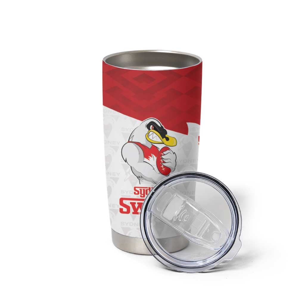 AFL Sydney Custom Tumbler Cup with Swans Mascot Simple Style