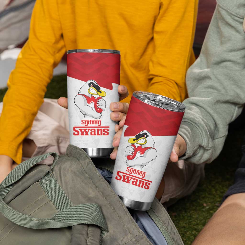 AFL Sydney Custom Tumbler Cup with Swans Mascot Simple Style
